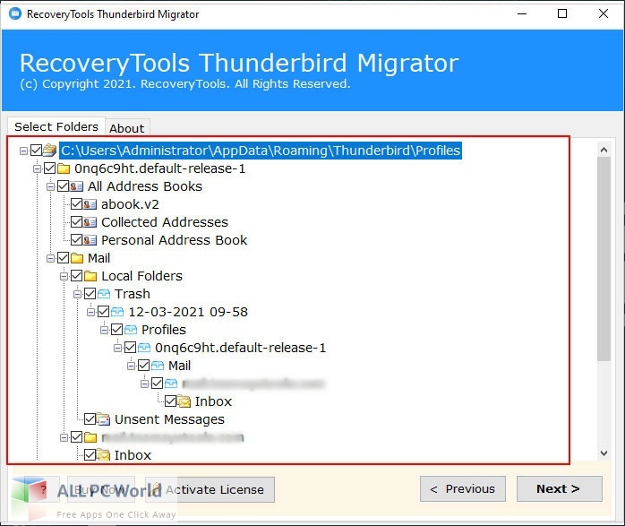 RecoveryTools Thunderbird Migrator Free Download