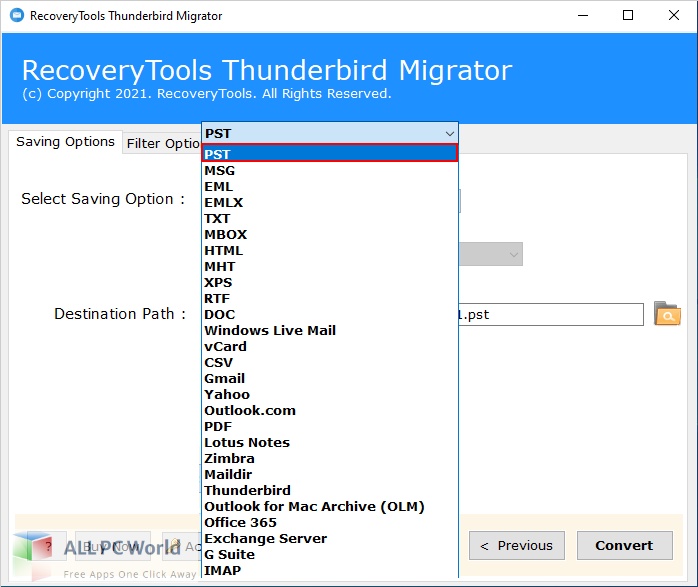 RecoveryTools Thunderbird Migrator for Free Download