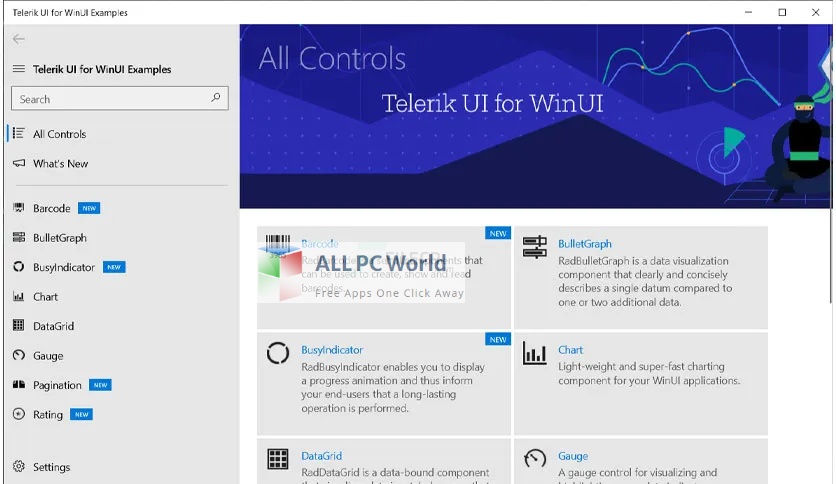 Telerik UI for WinUI for Free Download