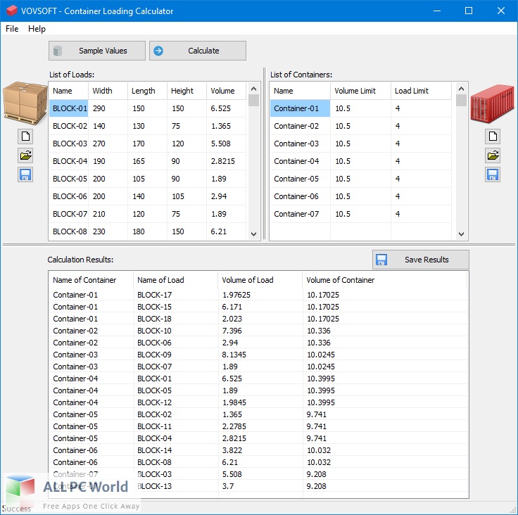 VovSoft Container Loading Calculator Download Free