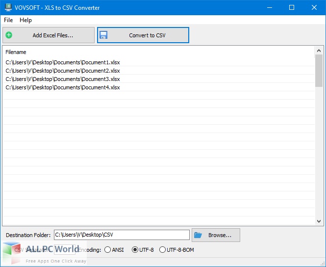 VovSoft XLS to CSV Converter Free Download