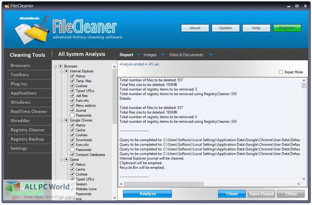 WebMinds FileCleaner Pro Download Free