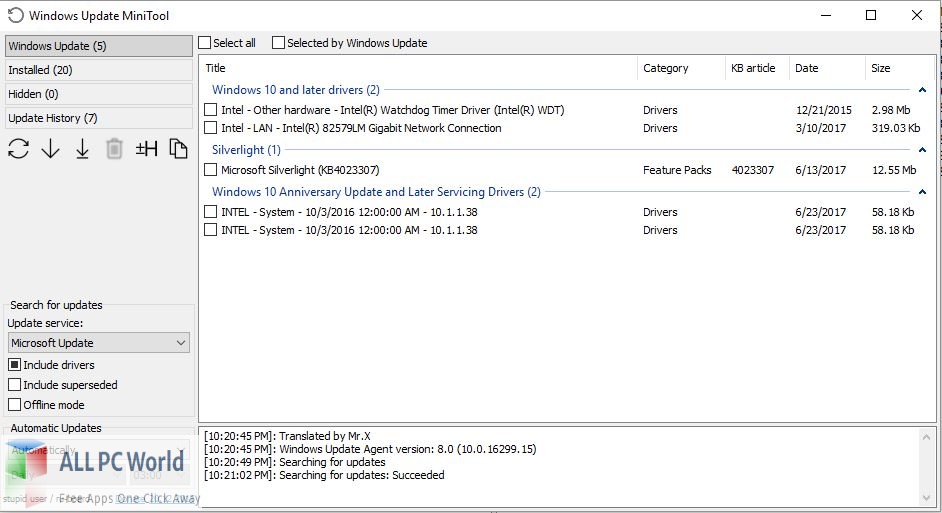 Windows Update MiniTool 18 Free Download
