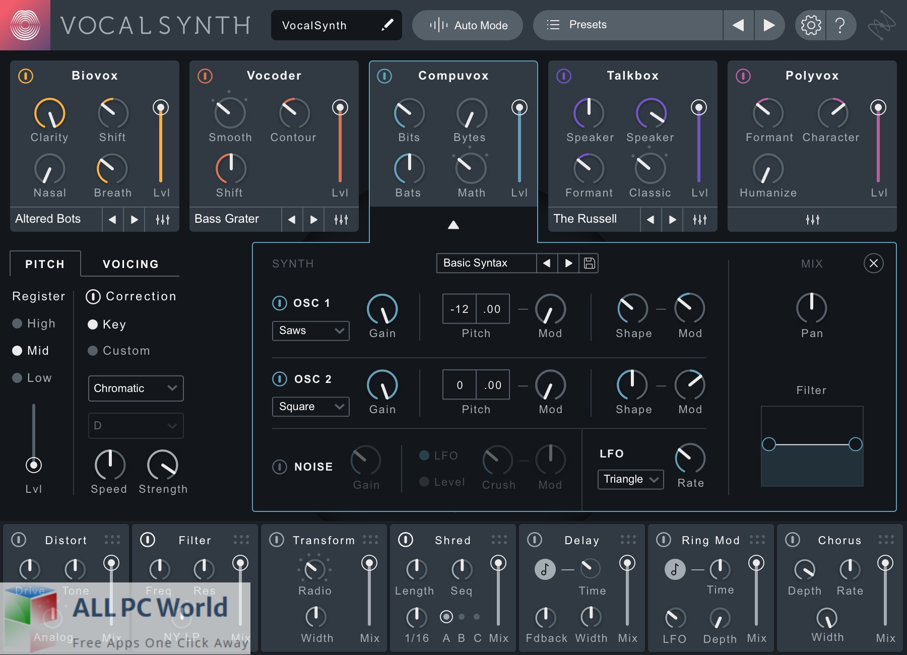 IZotope VocalSynth Pro Free Download