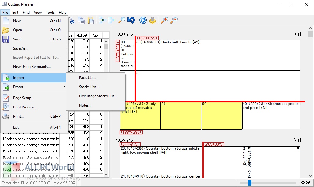 Cutting Planner 10 Free Setup Download