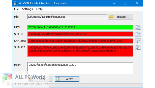 VovSoft File Checksum Calculator Free Setup Download