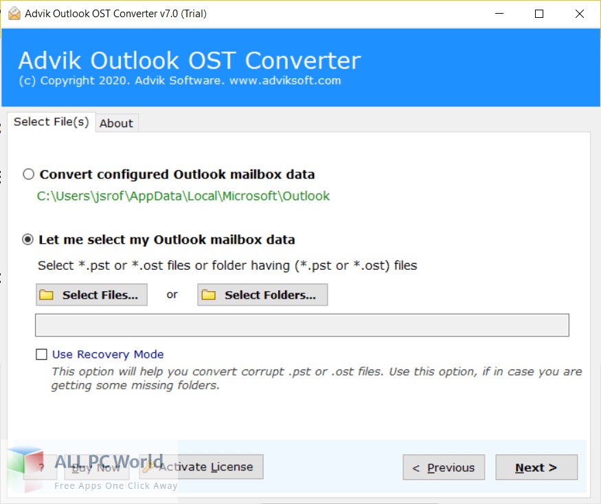 Advik Outlook OST Converter 7 Free Download
