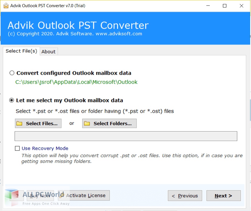 Advik Outlook PST Converter 7 Free Download