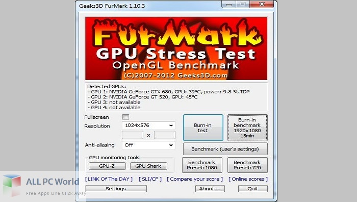 download Geeks3D FurMark 1.35 free