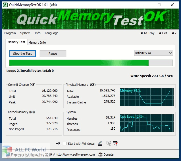 instal QuickMemoryTestOK 4.67 free