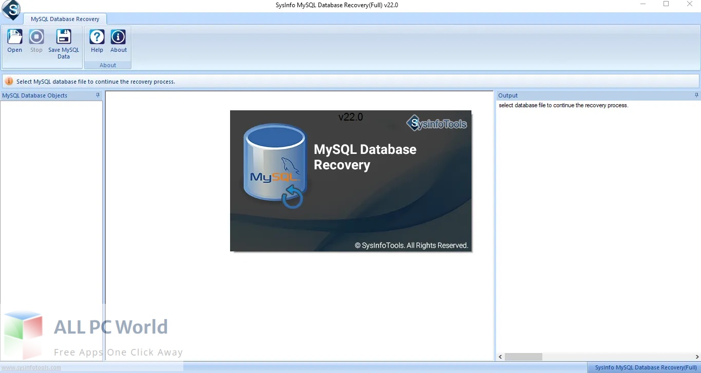 SysInfoTools MySQL Database Recovery Free Download