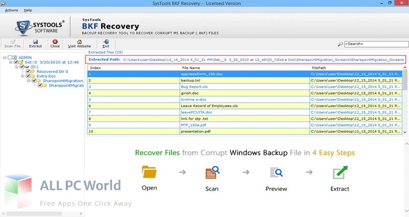 SysTools BKF Recovery 7 Free Setup Download
