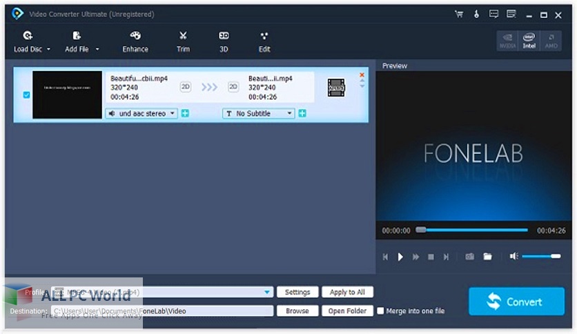 FoneLab Video Converter Ultimate 9 Free Setup Download