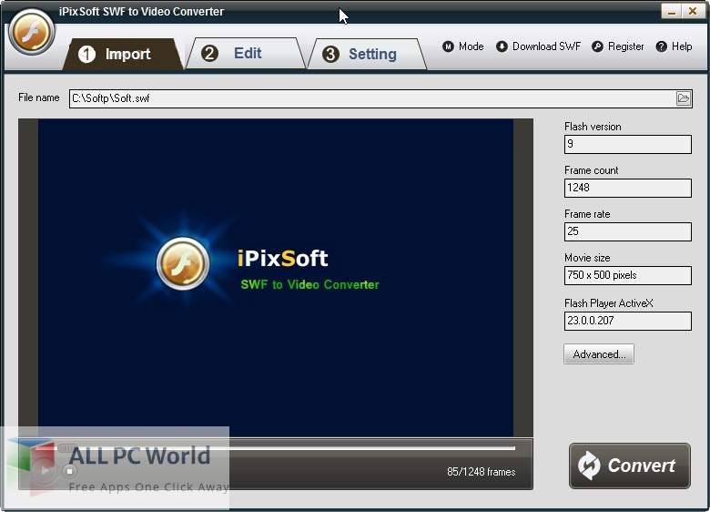 iPixSoft SWF to Video Converter 4 Free Download