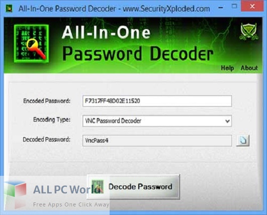 All In One Password Decoder 8 Free Download