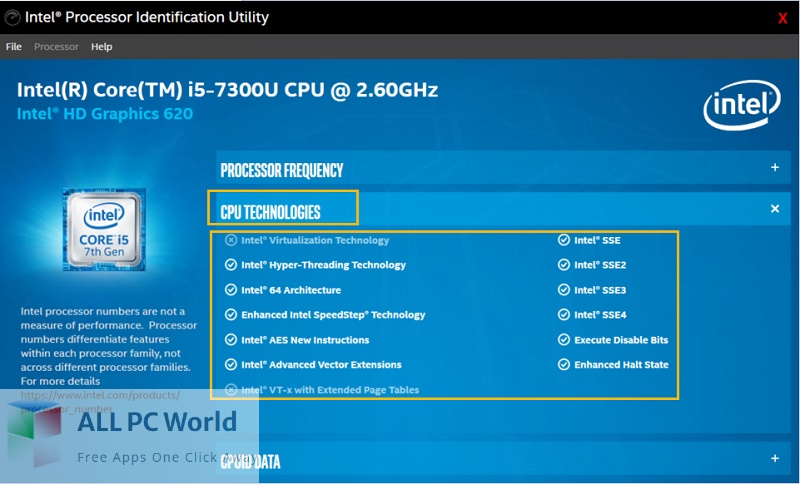 Intel Processor Identification Utility 6 Setup Download