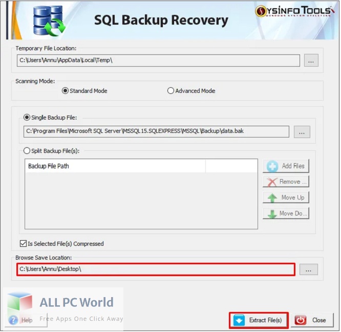 SysInfoTools SQL Backup Recovery 22 Free Setup Download