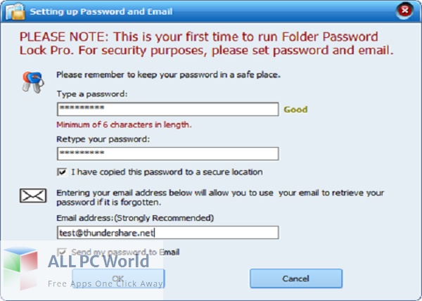 ThunderSoft Folder Password Lock Pro 11 Free Download