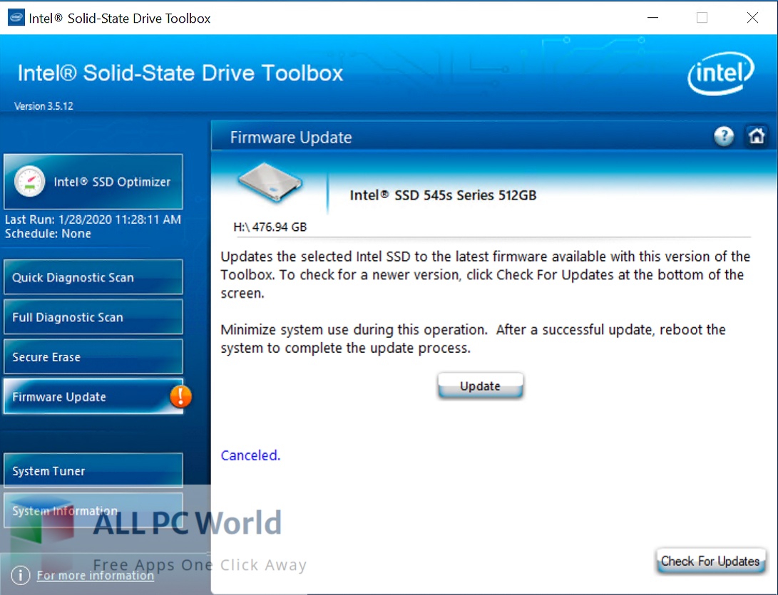 Intel Solid State Drive (SSD) Toolbox 3 Free Setup Download