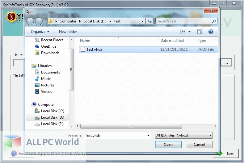 SysInfoTools VHDX Recovery 22 Free Download