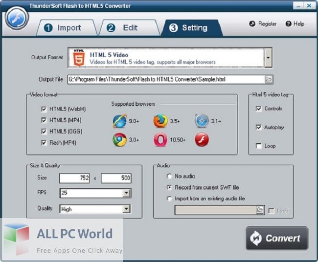 ThunderSoft Flash to HTML5 Converter 5 Download