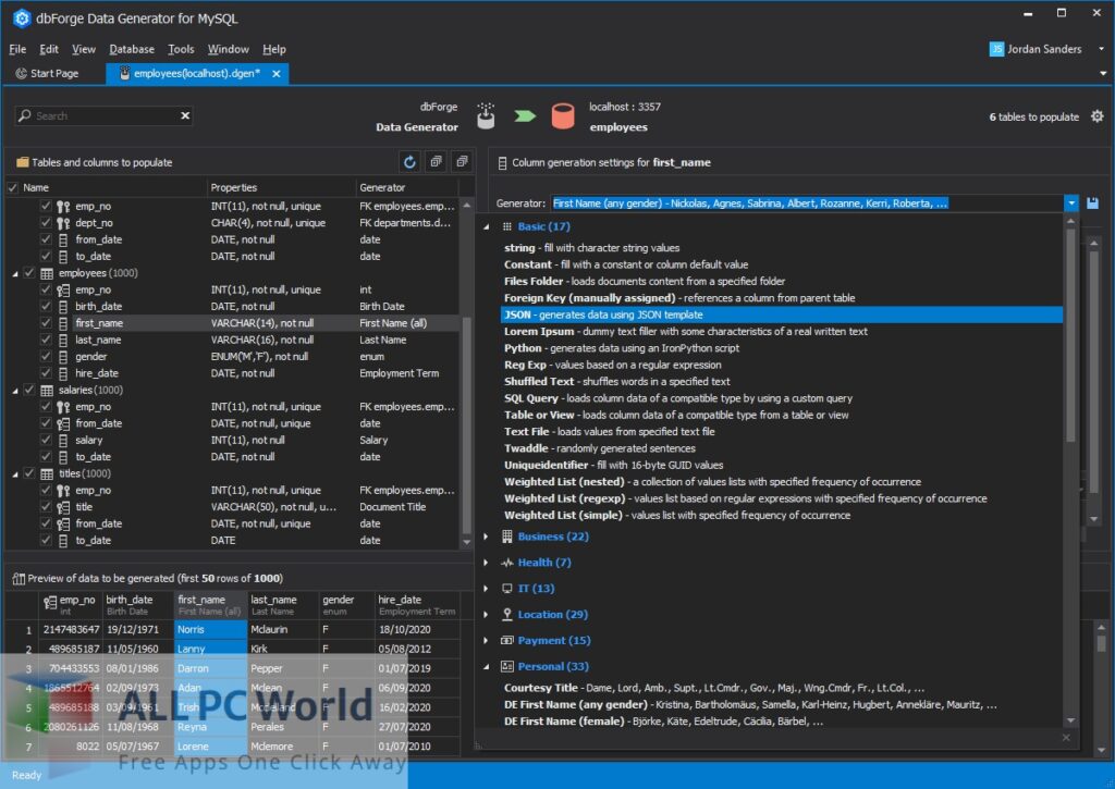 Data Generator for MySQL 2 Free Download ALLPCWorld