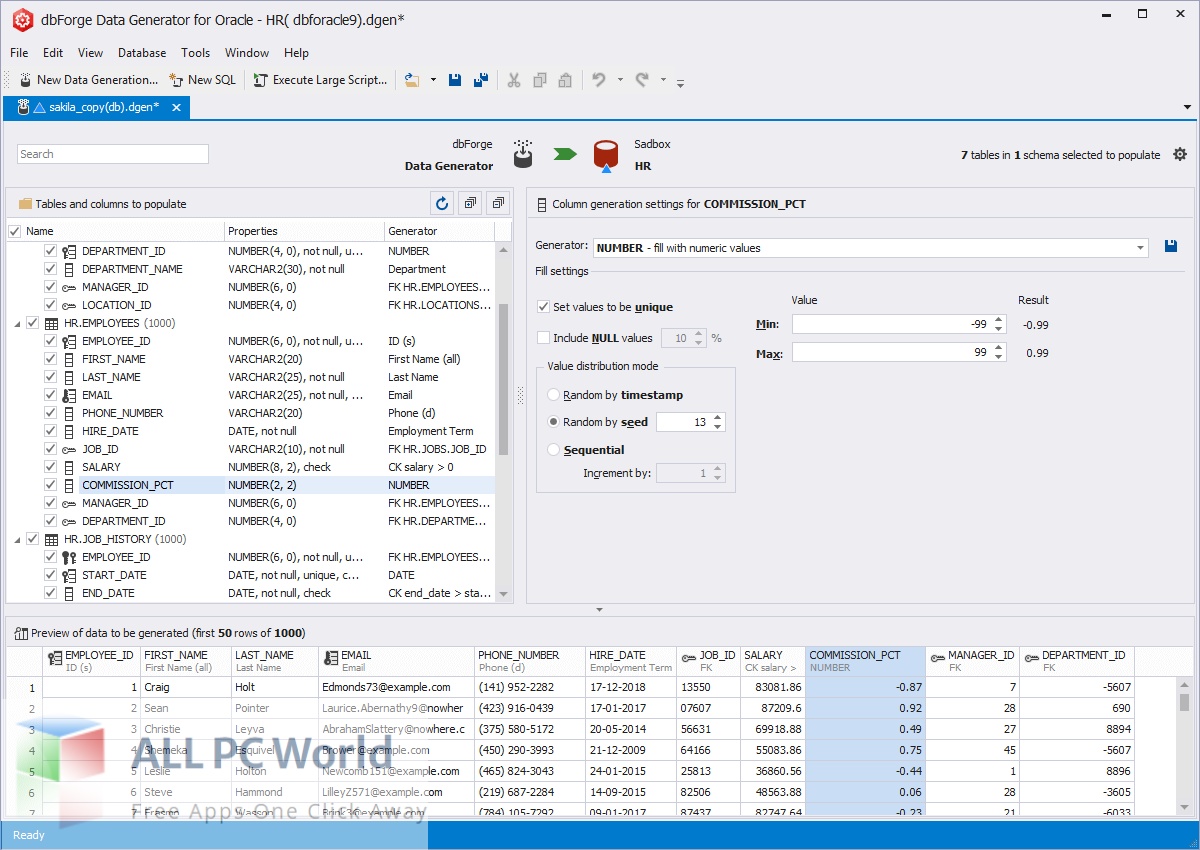 dbForge Data Generator for Oracle 2 Free Download