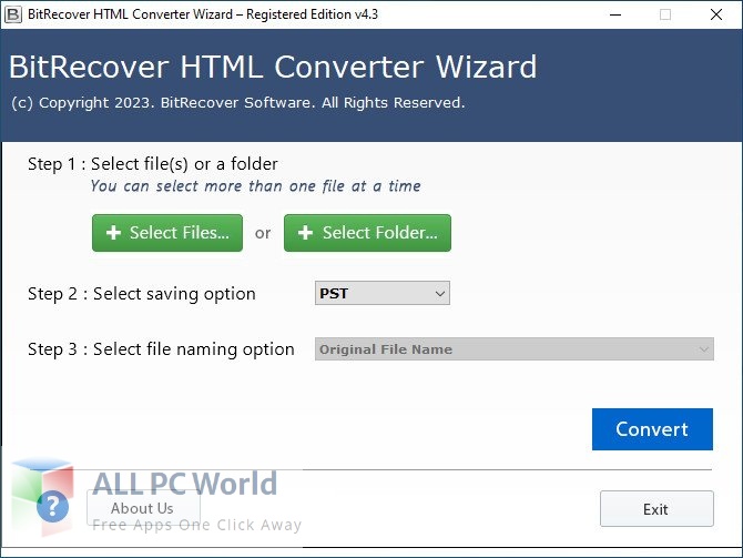 BitRecover HTML Converter Wizard 4 Free Download
