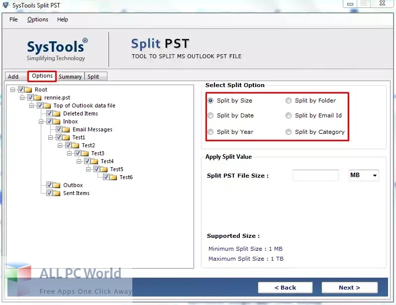 SysTools Split PST 8 Download