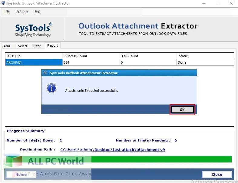 SysTools Outlook Attachment Extractor 9 Download