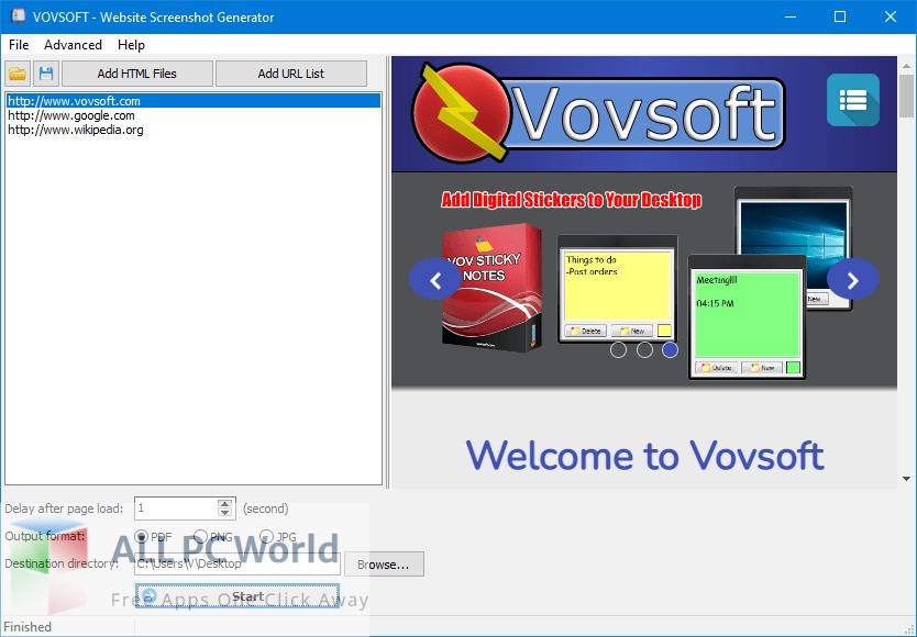 VovSoft Website Screenshot Generator Free Download