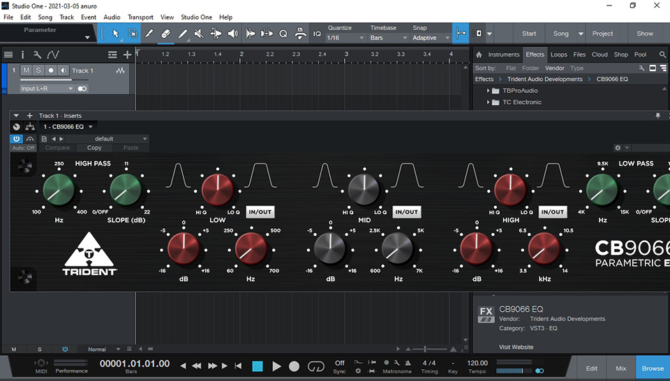 Trident Audio Developments CB9066 EQ Free Download