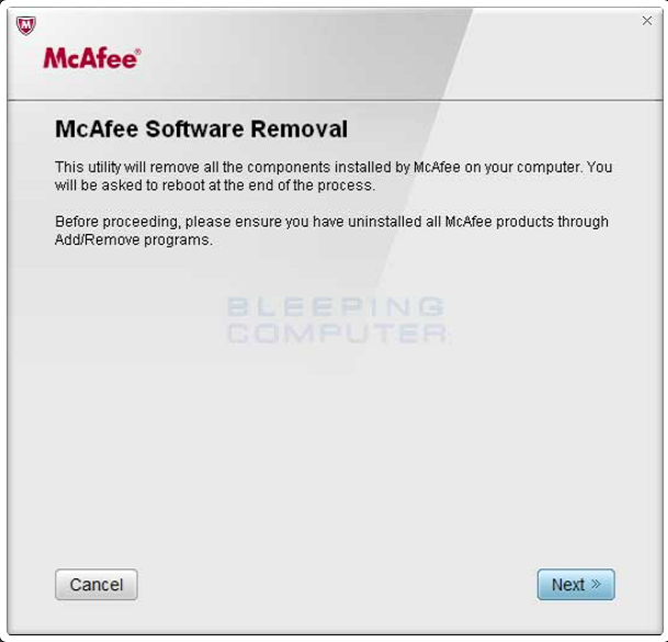 McAfee Consumer Product Removal Tool 10 Free Download