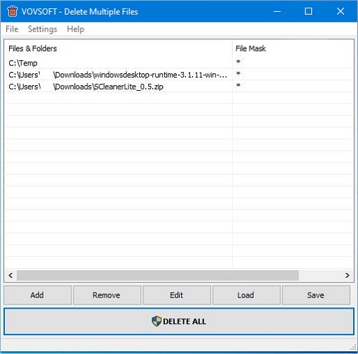VovSoft Delete Multiple Files Download