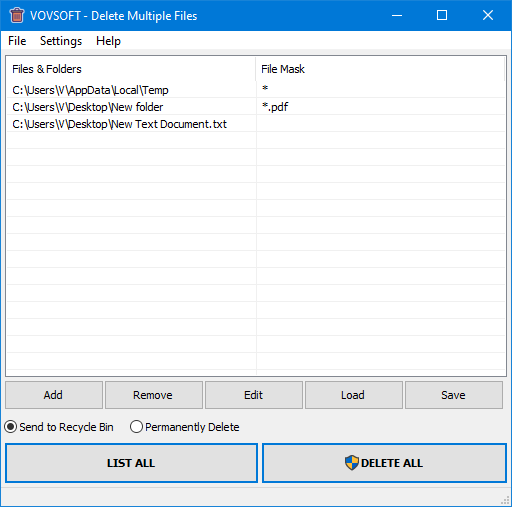 VovSoft Delete Multiple Files Free Download