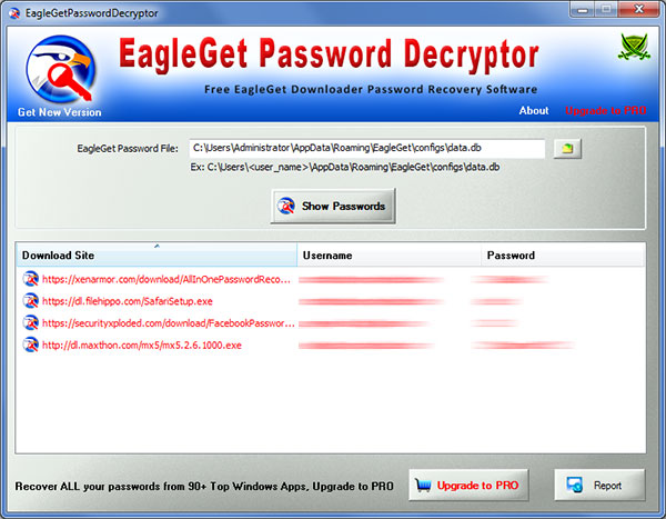 EagleGet Password Decryptor Free Download