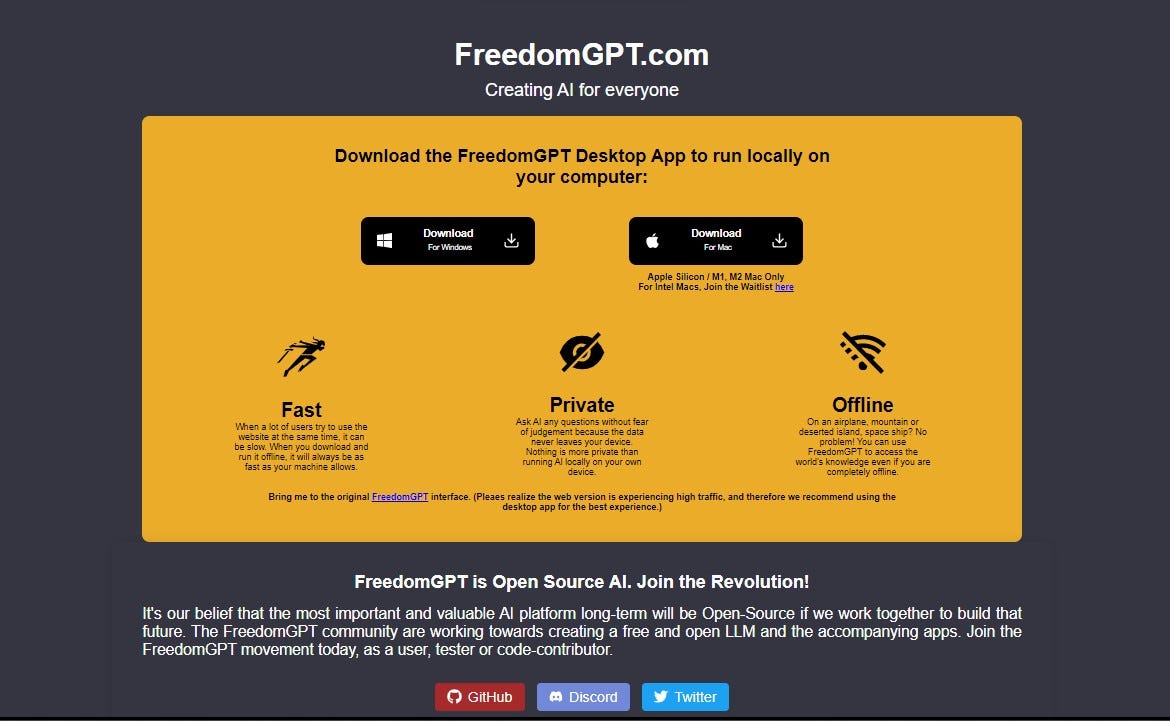 FreedomGPT v2 Download
