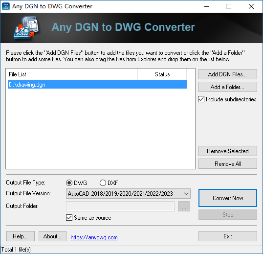Any DGN to DWG Converter 2023 Free Download