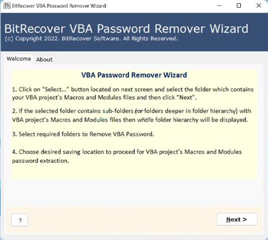 BitRecover VBA Password Remover Wizard 3 Free Download