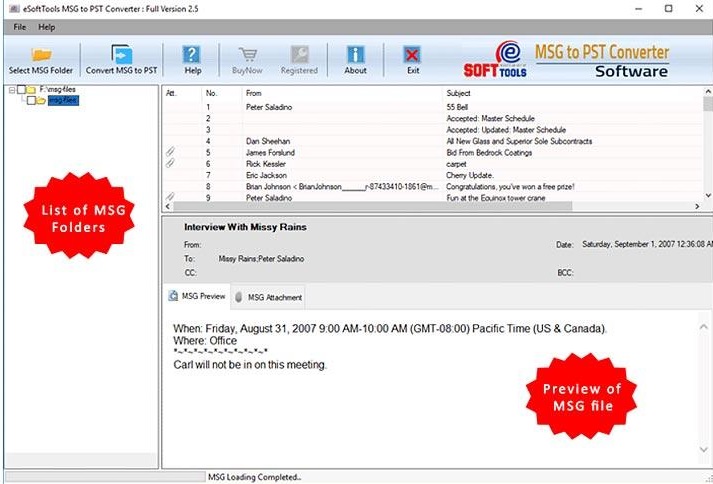eSoftTools MSG to PST Converter 2 Free Download