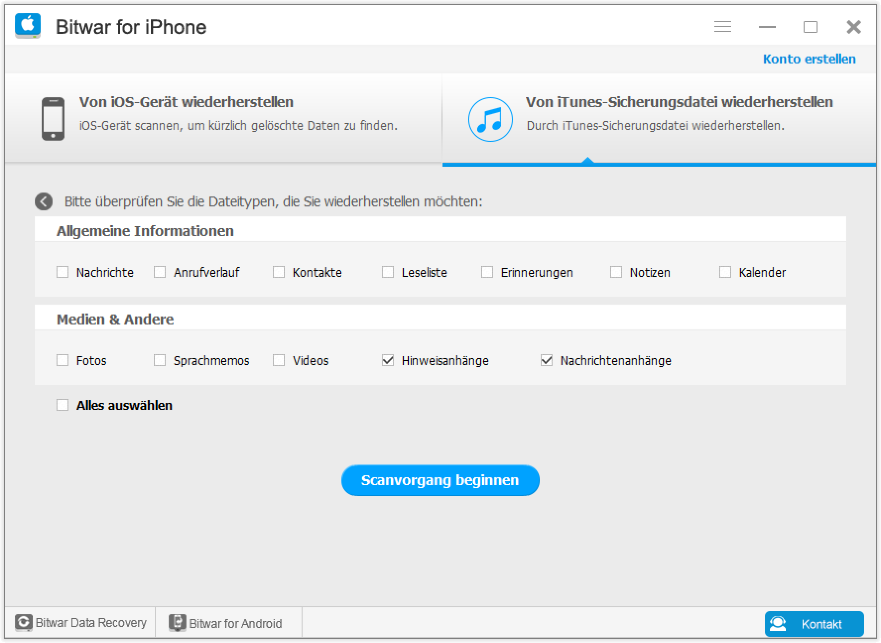 Bitwar iPhone Data Recovery 2024 Download