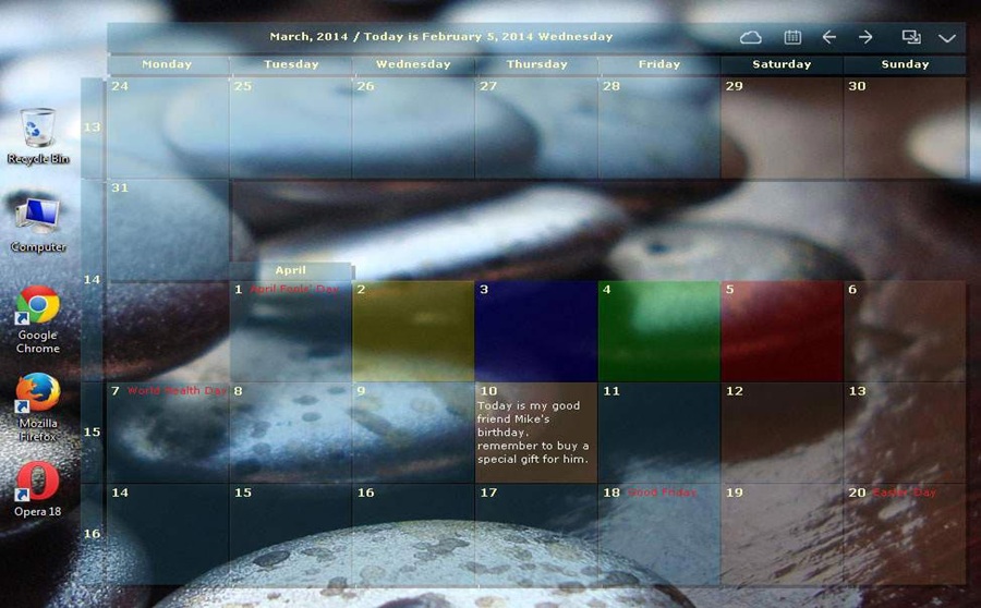 Desktop Calendar Free Download