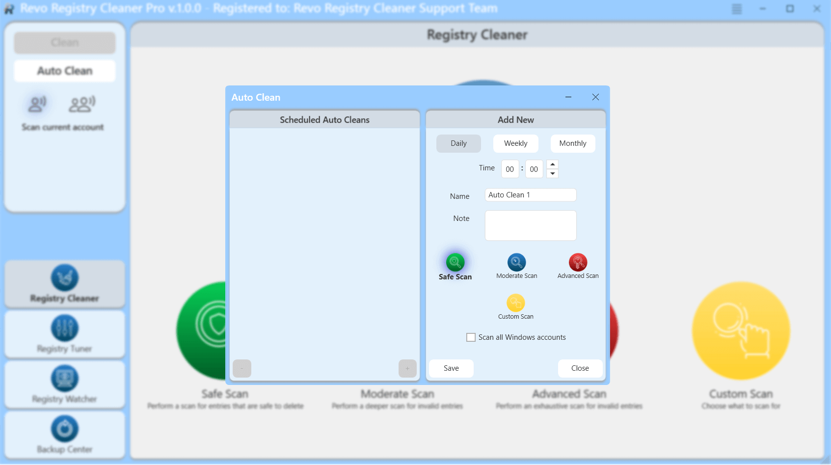 Download Revo Registry Cleaner Pro 1.5.6 free
