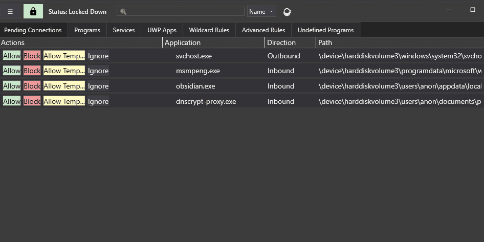 Minimal Firewall download free
