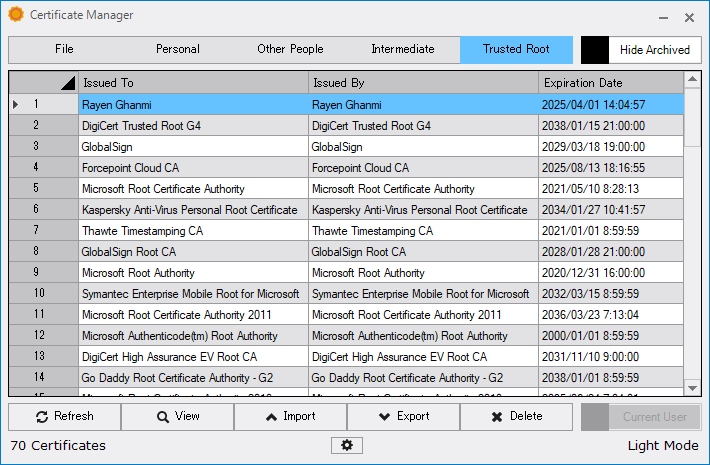 Certificate Manager Free Download