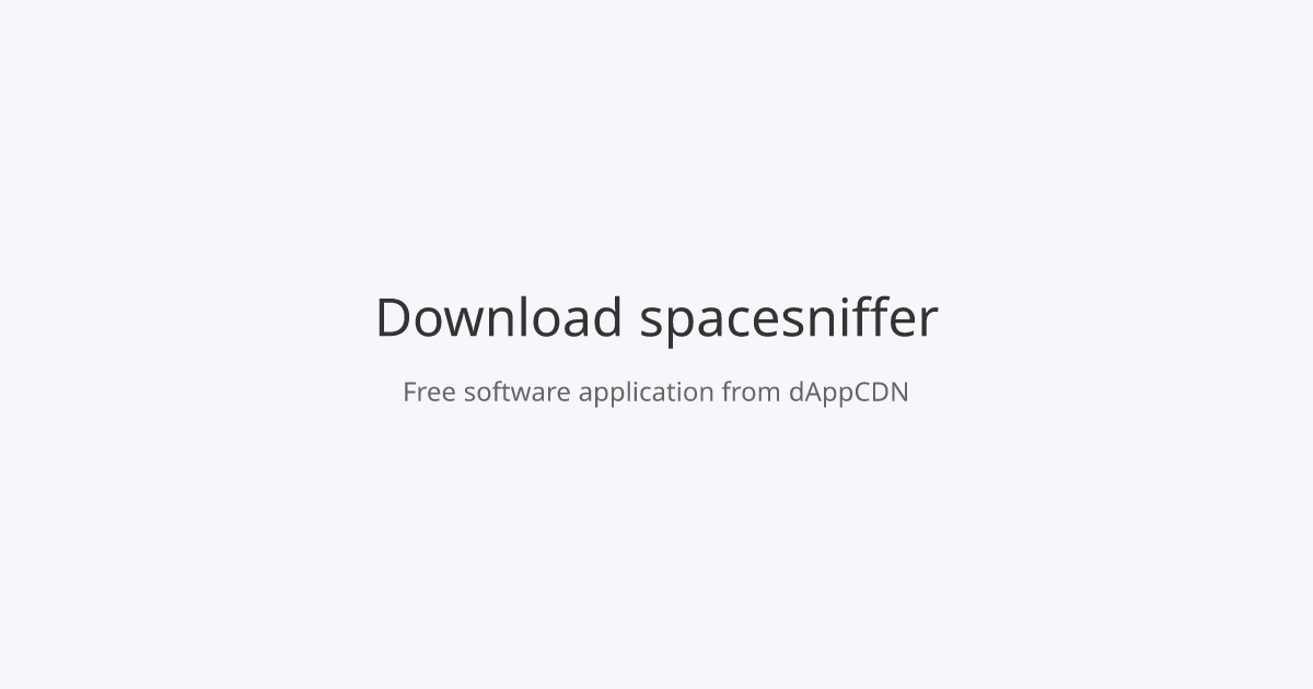 SpaceSniffer Free Download