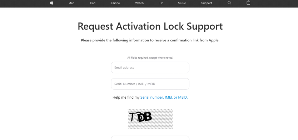 Contact Apple Support with Proof of Purchase