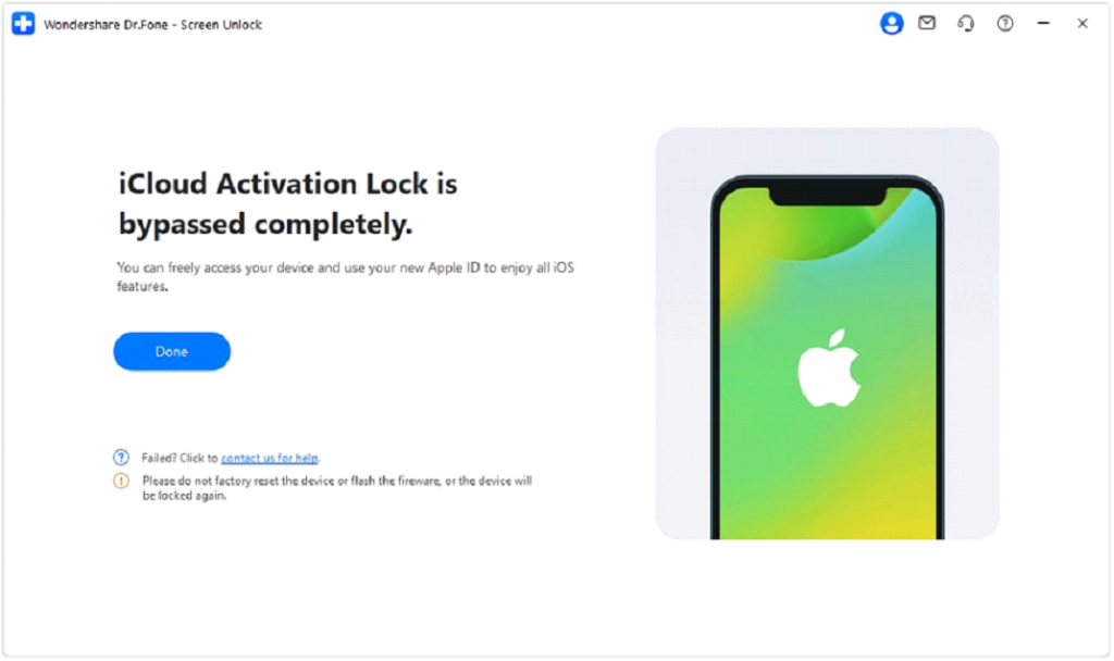 Dr.Fone Screen Unlock IOS
