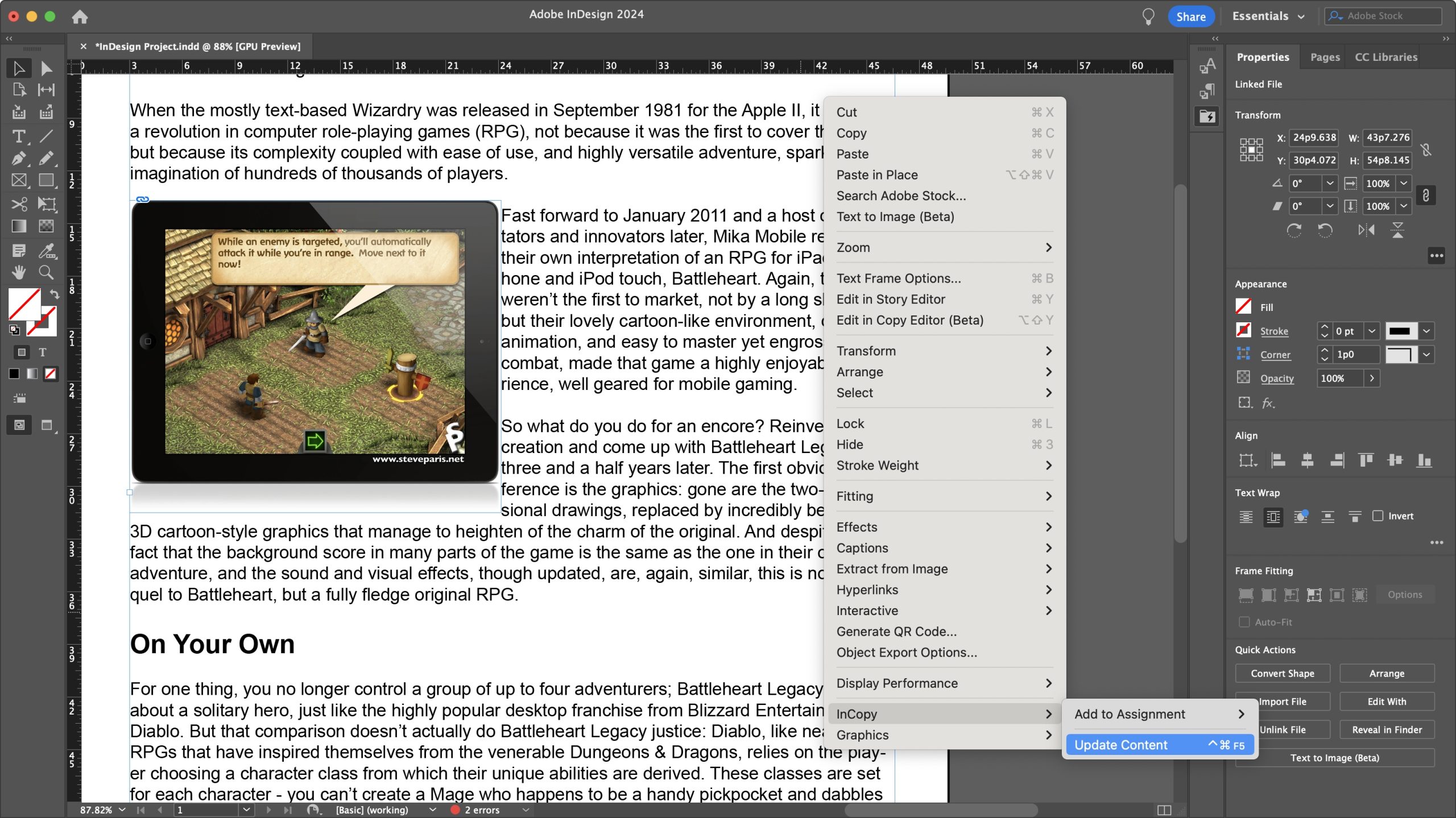 Adobe InCopy Download Free