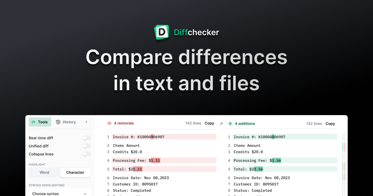 Diffchecker Free Download